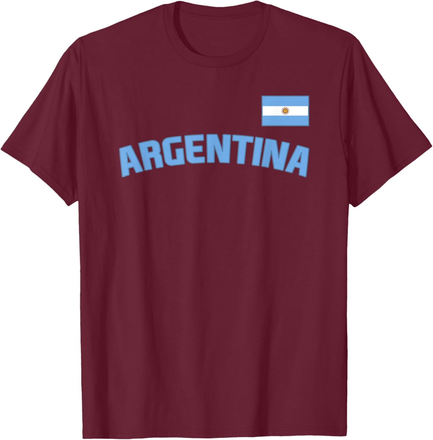 Argentina Flag Argentinian Pride International Country T-Shirt - T-Shirt | Maroon