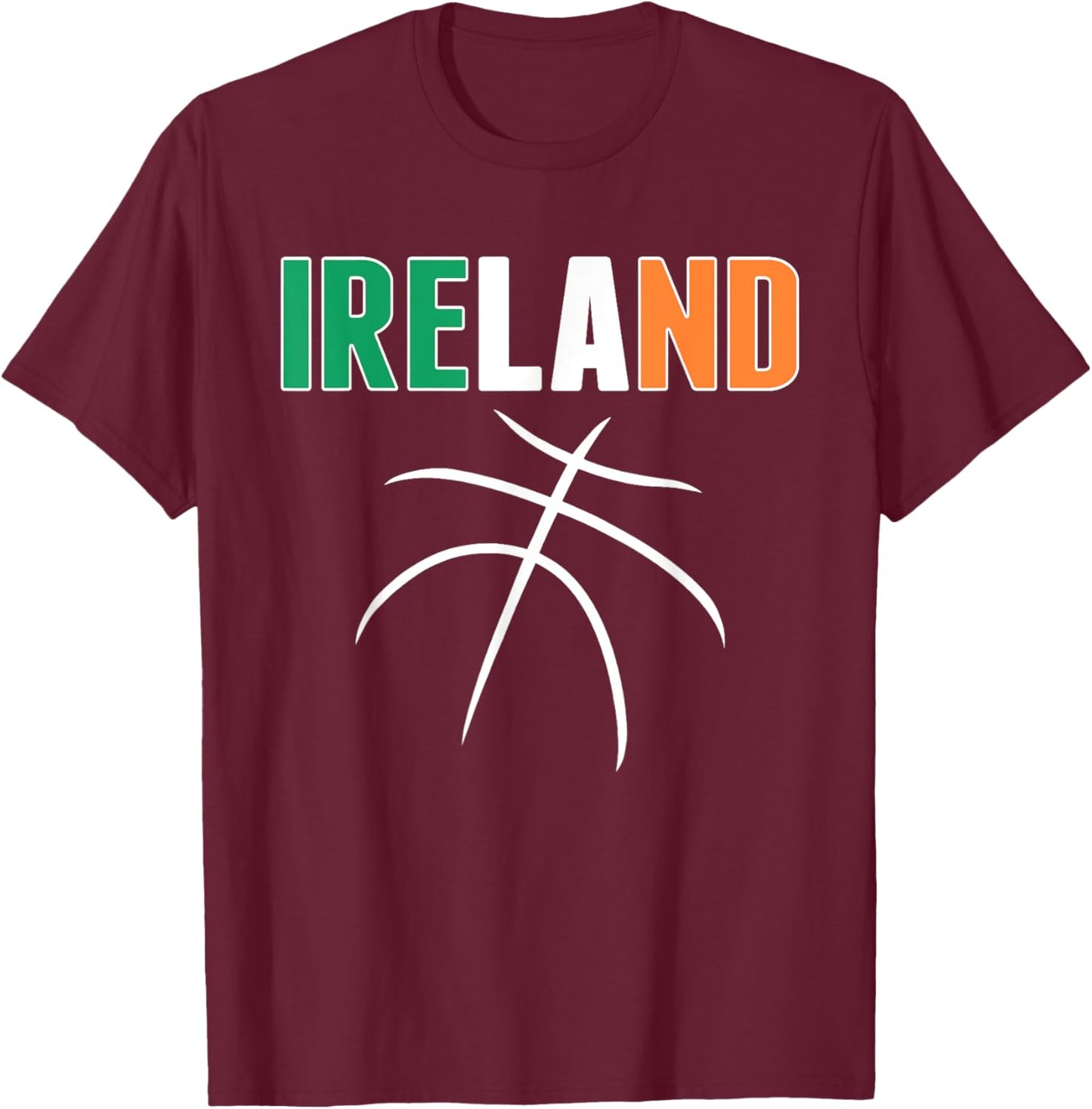 Ireland Basketball Lovers Jersey - Irish Flag Summer Sports Men Women Kids T-Shirt - T-Shirt | Maroon