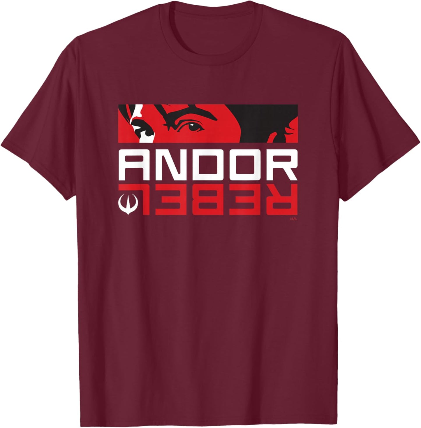 Star Wars Andor Cassian Andor Rebel T-Shirt - T-Shirt | Maroon