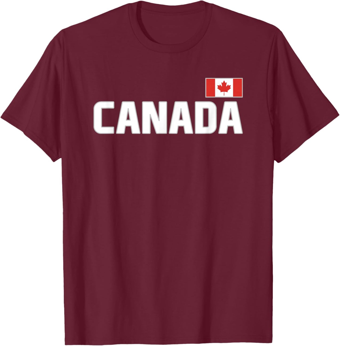 Canada Flag Canadian Pride International Country T-Shirt - T-Shirt | Maroon