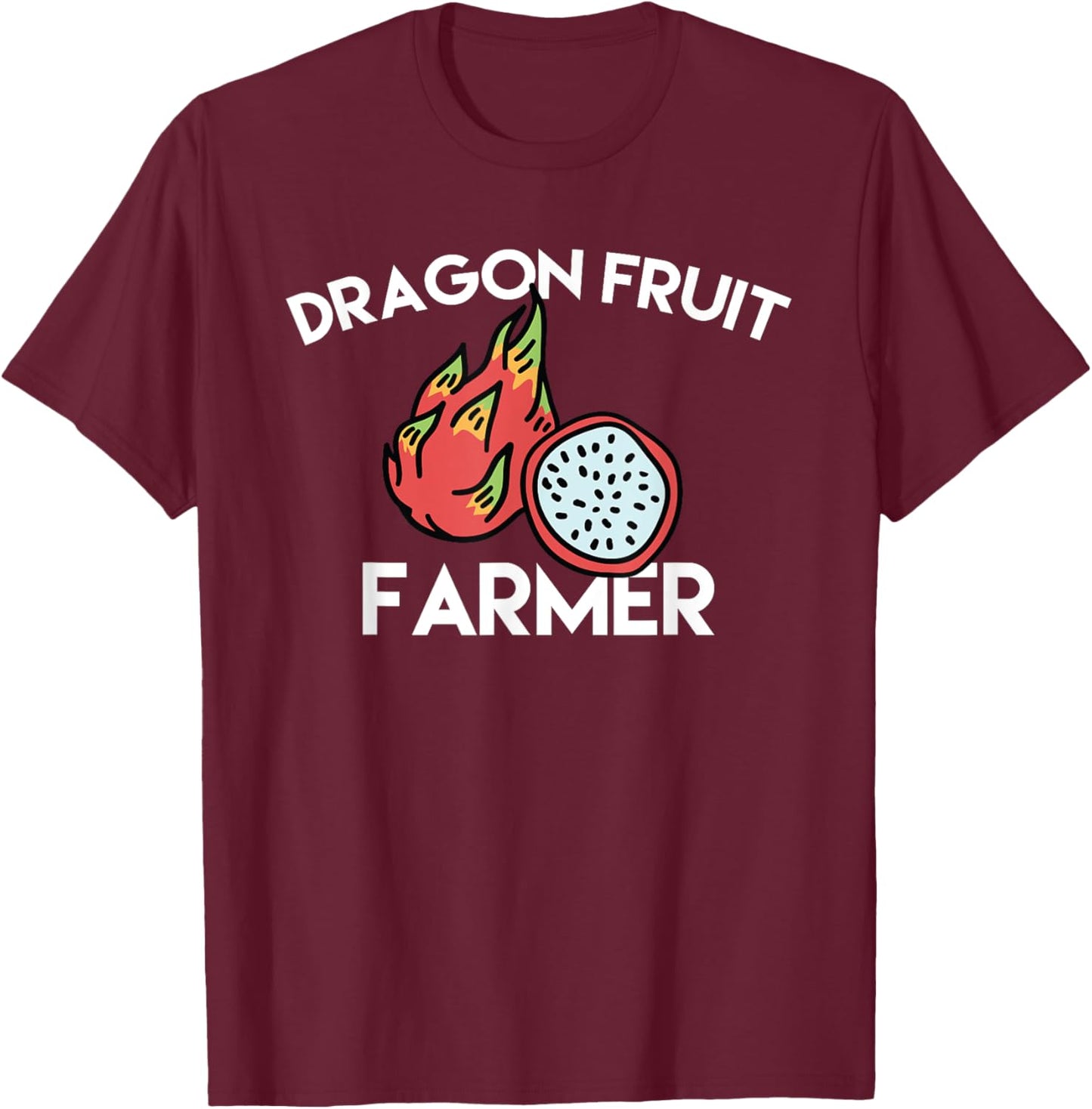 Lovely Dragon Fruit Farmer Costume Tropical Food T-Shirt - T-Shirt | Maroon