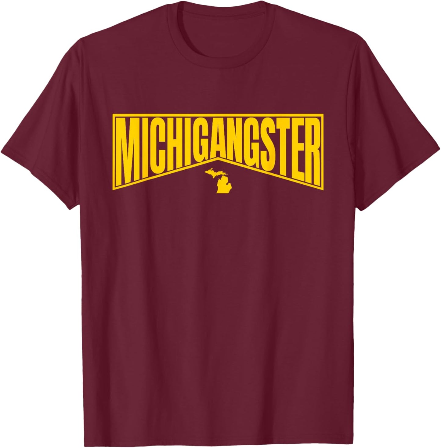 Michigan Pride UP Michiganian Michigangster T-Shirt - T-Shirt | Maroon