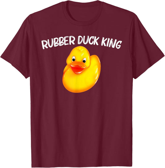 Funny Rubber Duck Art Dad Kids Rubber Ducks Duckie T-Shirt - T-Shirt | Maroon