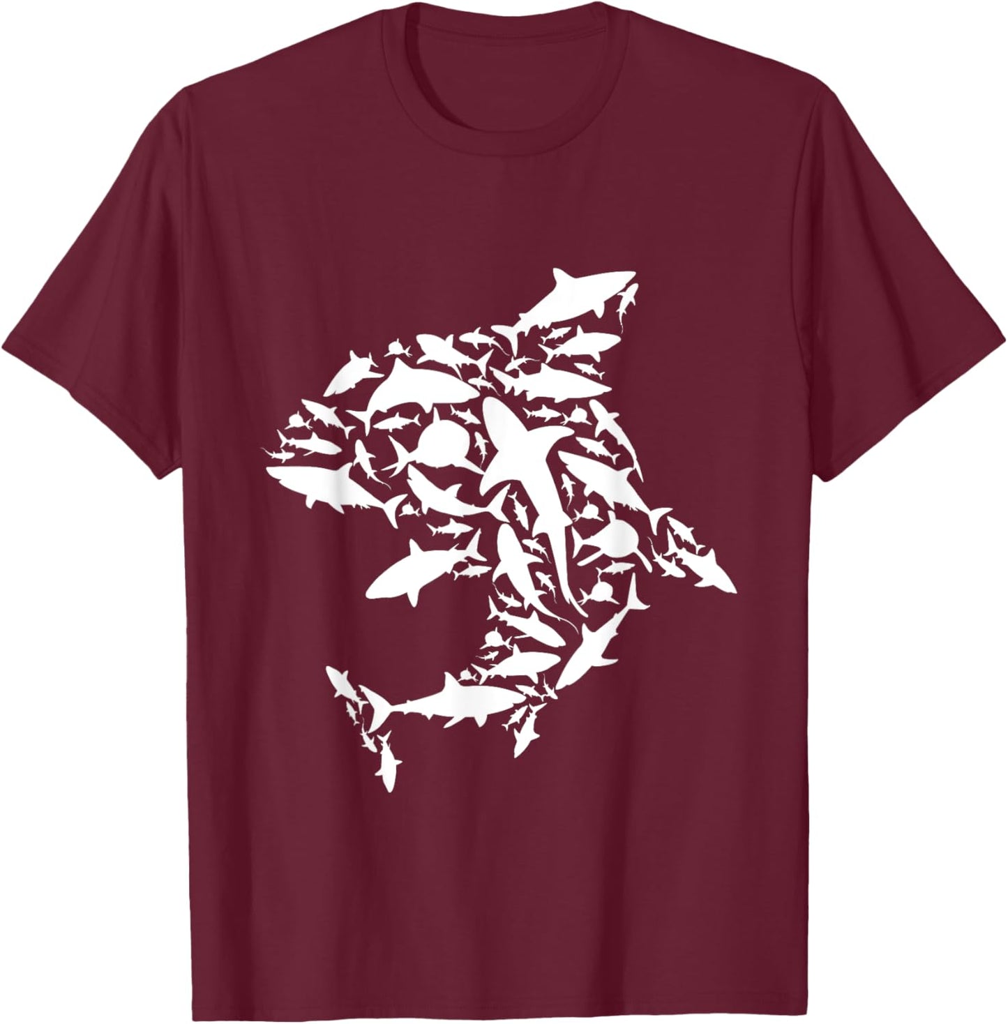 White Sharks - Marine Biologist Shark Lovers Science T-Shirt - T-Shirt | Maroon