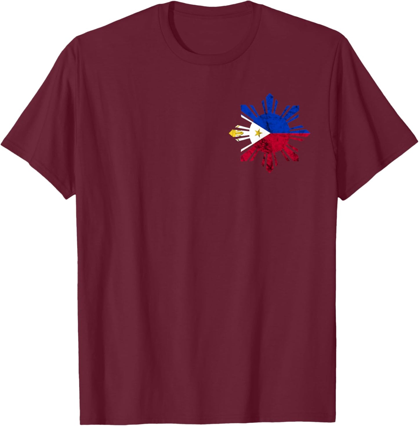 Philippines Filipino Flag Pilipinas Pride Filipino Roots T-Shirt - T-Shirt | Maroon