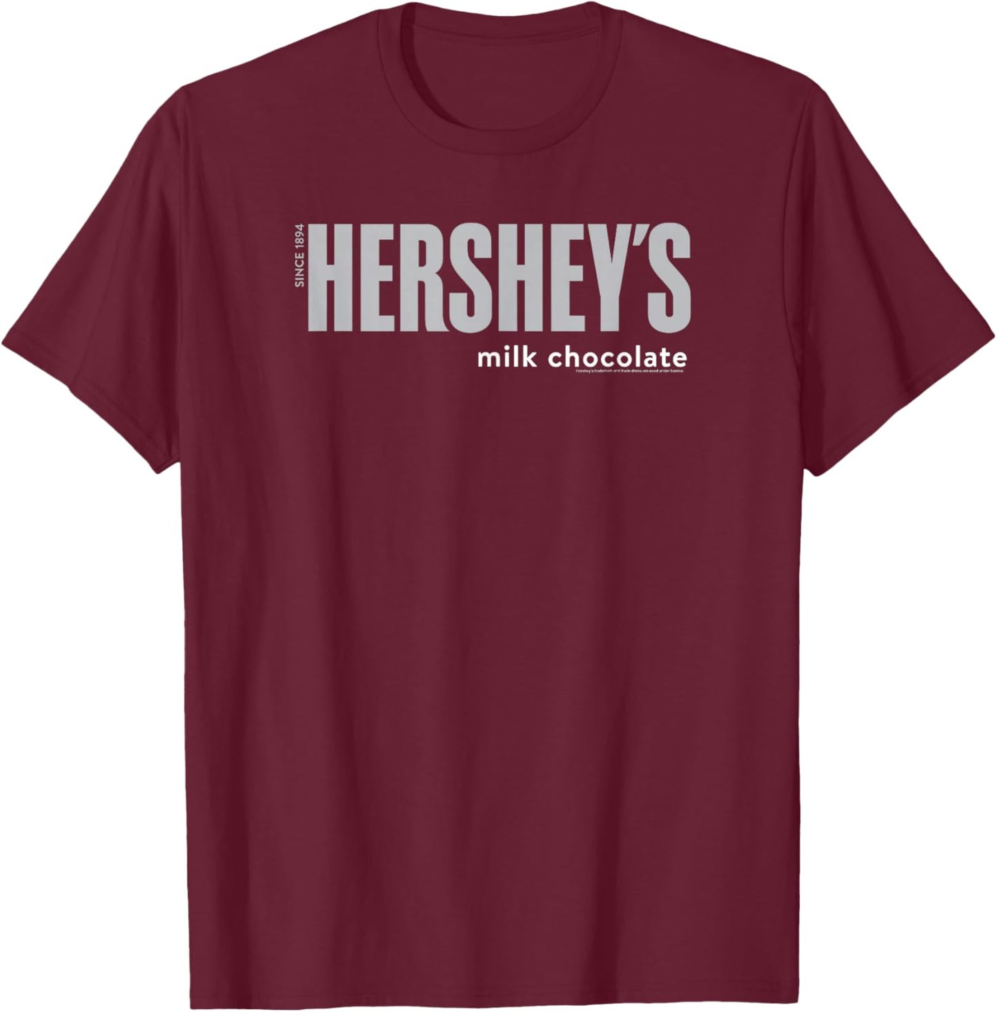 Hershey's Milk Chocolate Candy Wrapper Logo T-Shirt - T-Shirt | Maroon