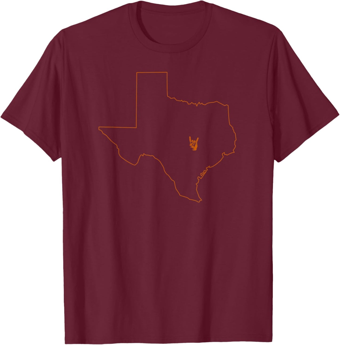 Texas Pride Hook Em Minimal Austin Men's, Women T-Shirt - T-Shirt | Maroon