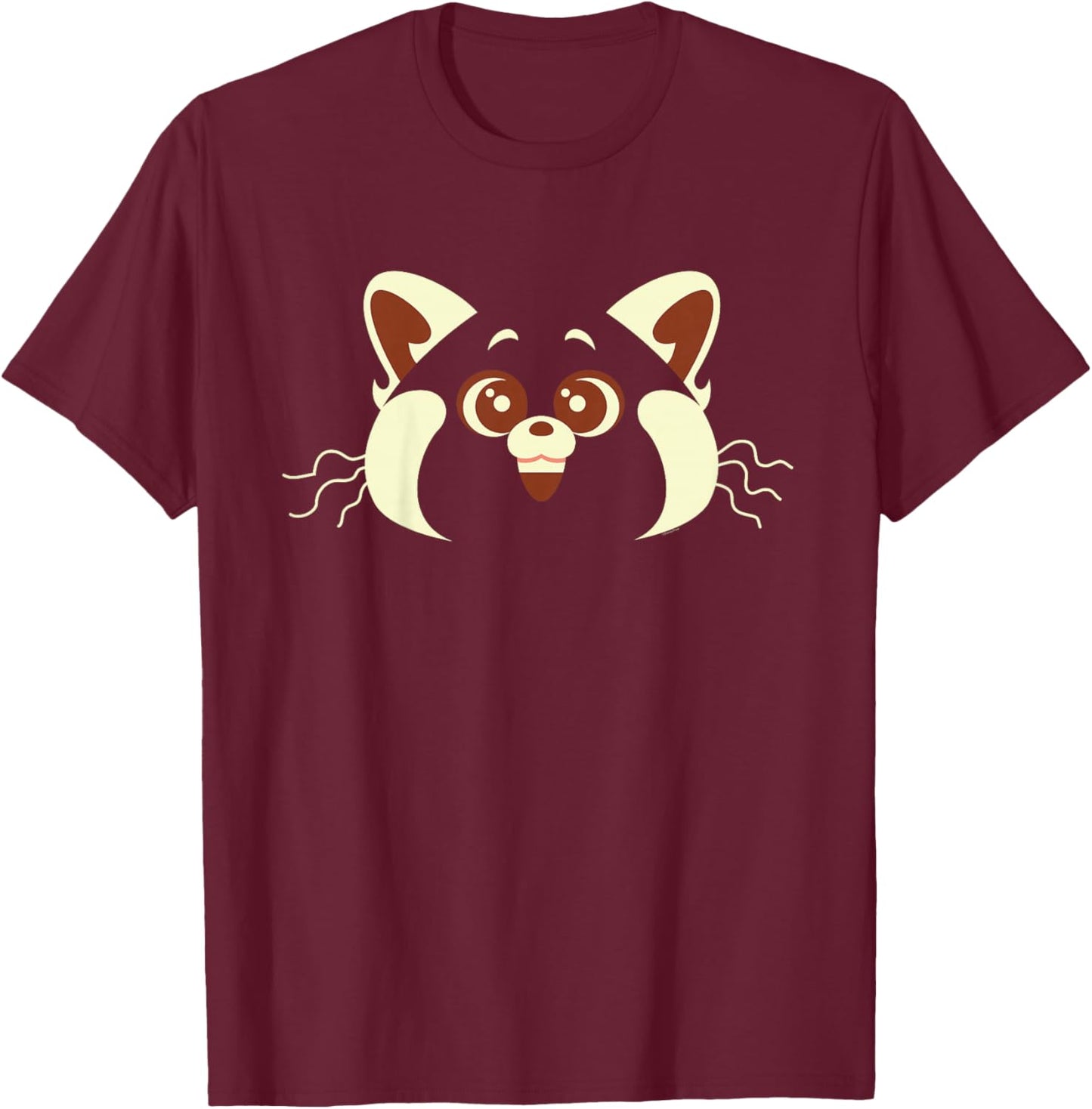 Kids Disney Pixar Turning Red Panda Mei Face T-Shirt - T-Shirt | Maroon