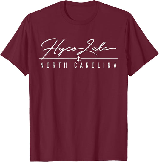 Hyco Lake NC T-Shirt - T-Shirt | Maroon
