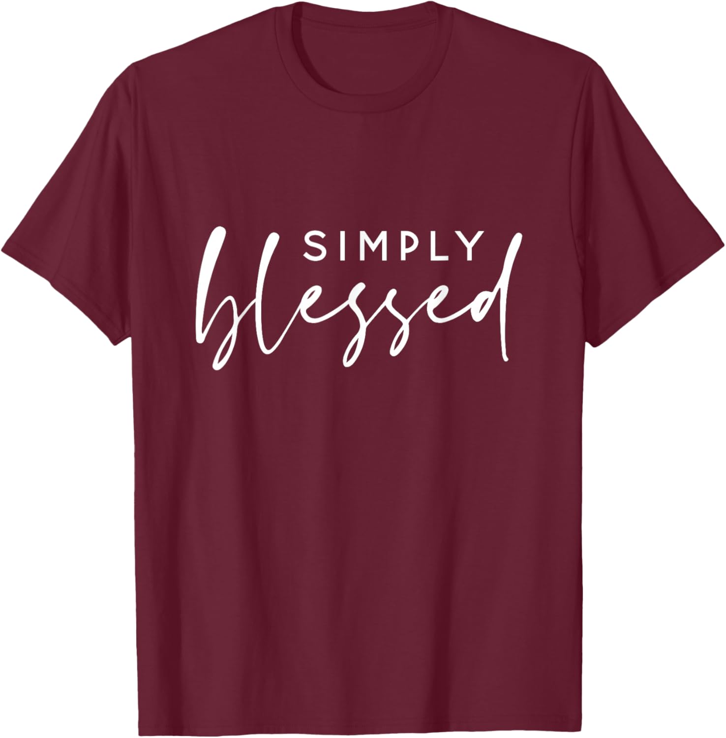 Simply Blessed Christian T-Shirt - T-Shirt | Maroon