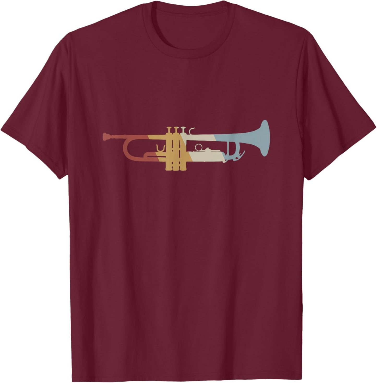 Trumpet Retro Style Vintage T-Shirt - T-Shirt | Maroon