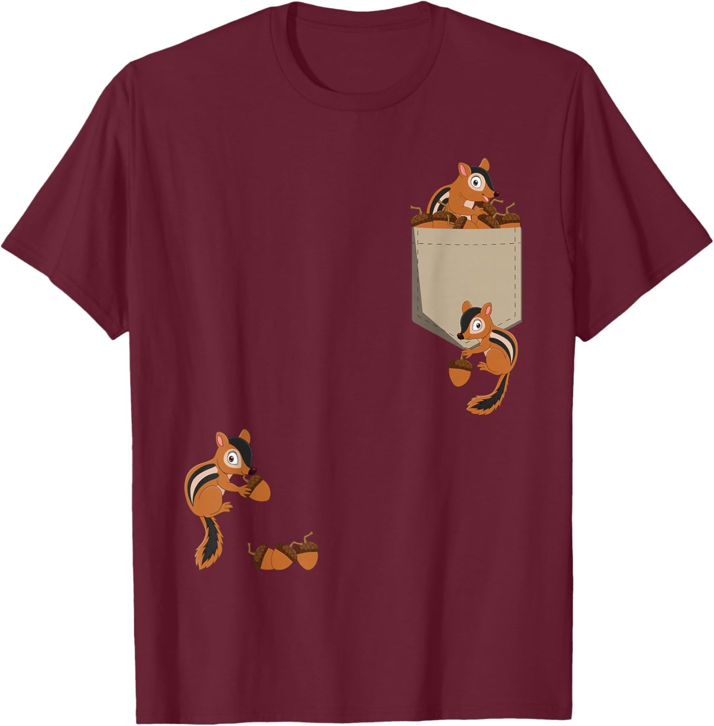 Cute Climbing Squirrels - Rodent Squirrel Lover Animal T-Shirt - T-Shirt | Maroon