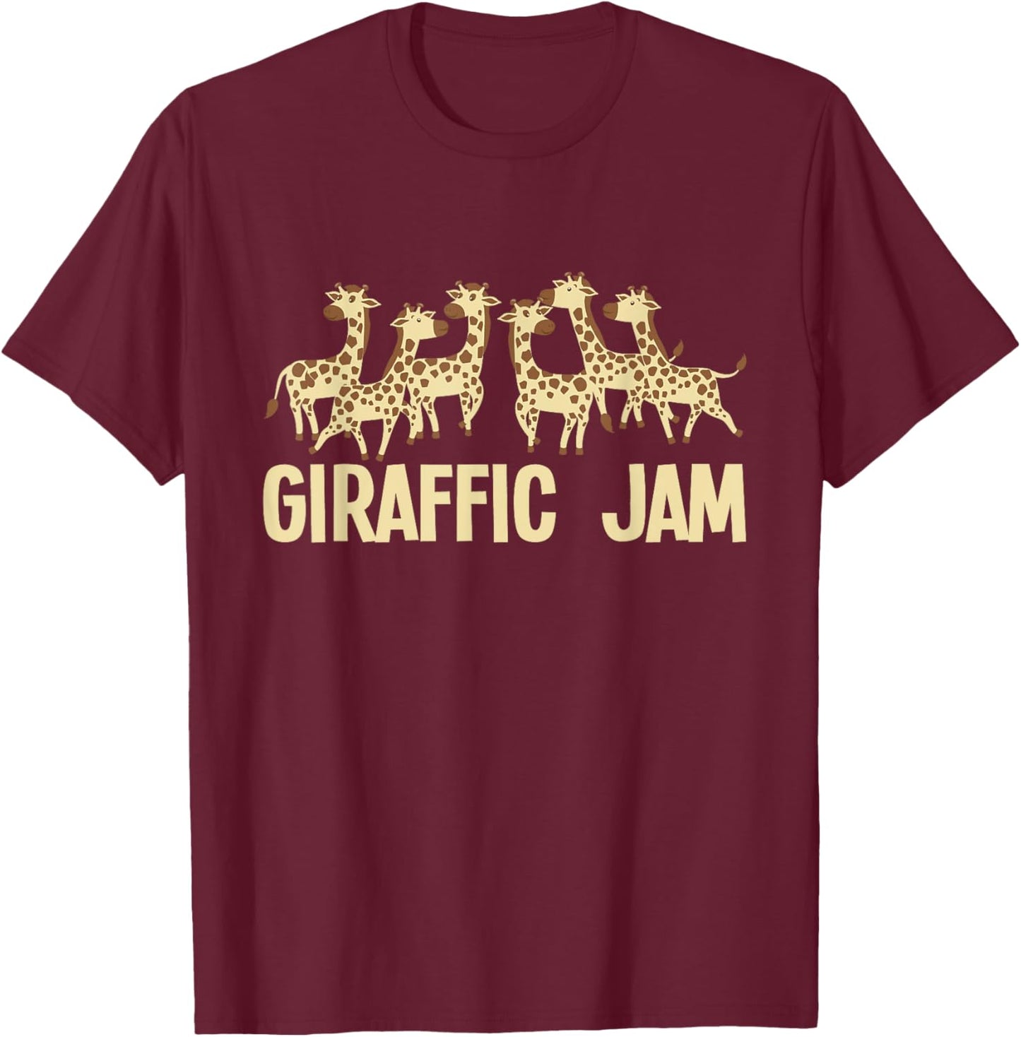 Giraffic Jam - Zoo Animal Lover Zookeeper Giraffes Giraffe T-Shirt - T-Shirt | Maroon