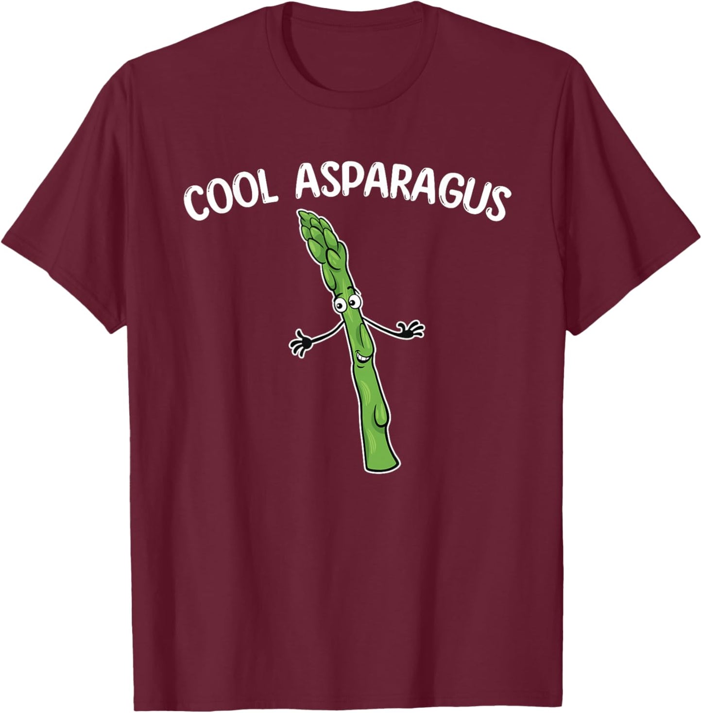 Cool Asparagus Funny Costume Vegetable Lover T-Shirt - T-Shirt | Maroon