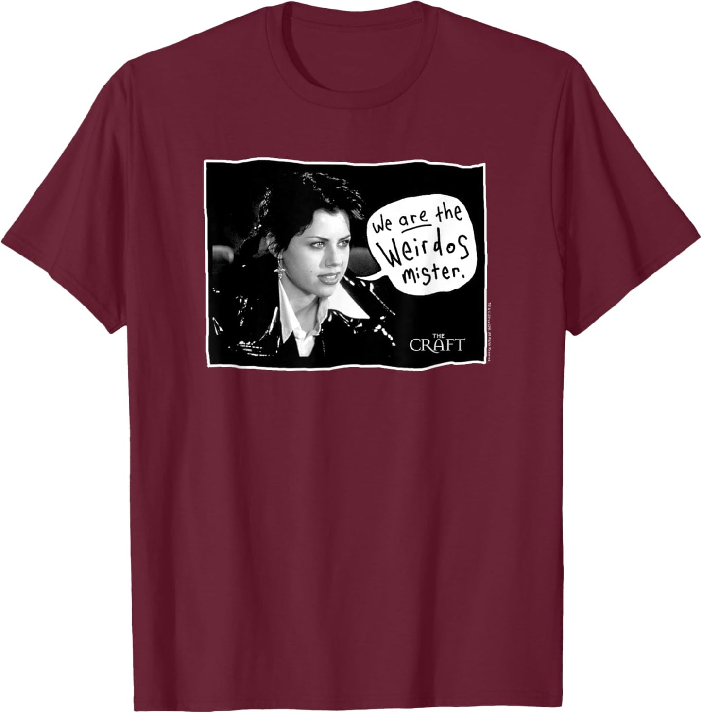 The Craft Nancy Handwritten Quote We Are the Weirdos Movie T-Shirt - T-Shirt | Maroon