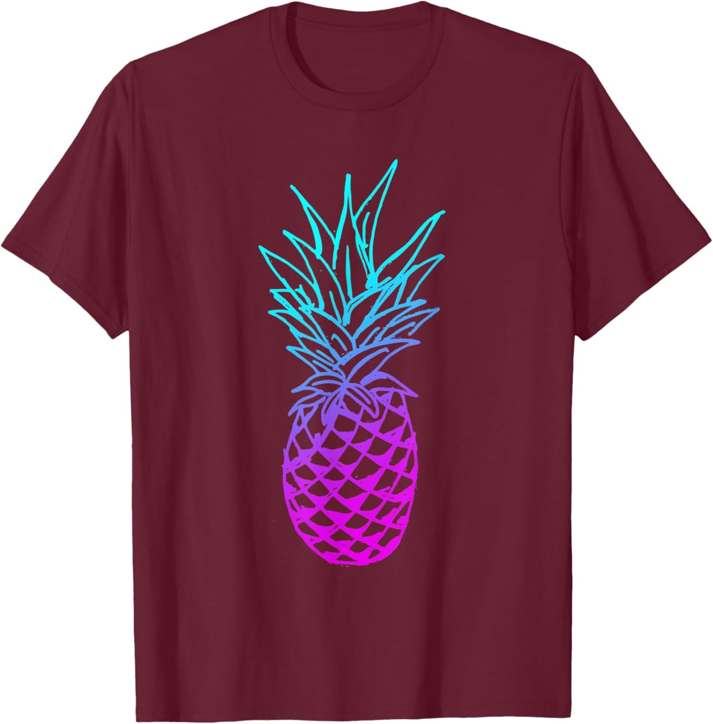 Pineapple Glow T-Shirt - T-Shirt | Maroon