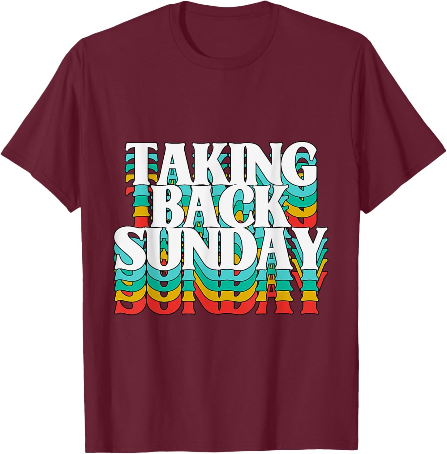 Taking Back Sunday Funny Apparel Vintage T-Shirt - T-Shirt | Maroon