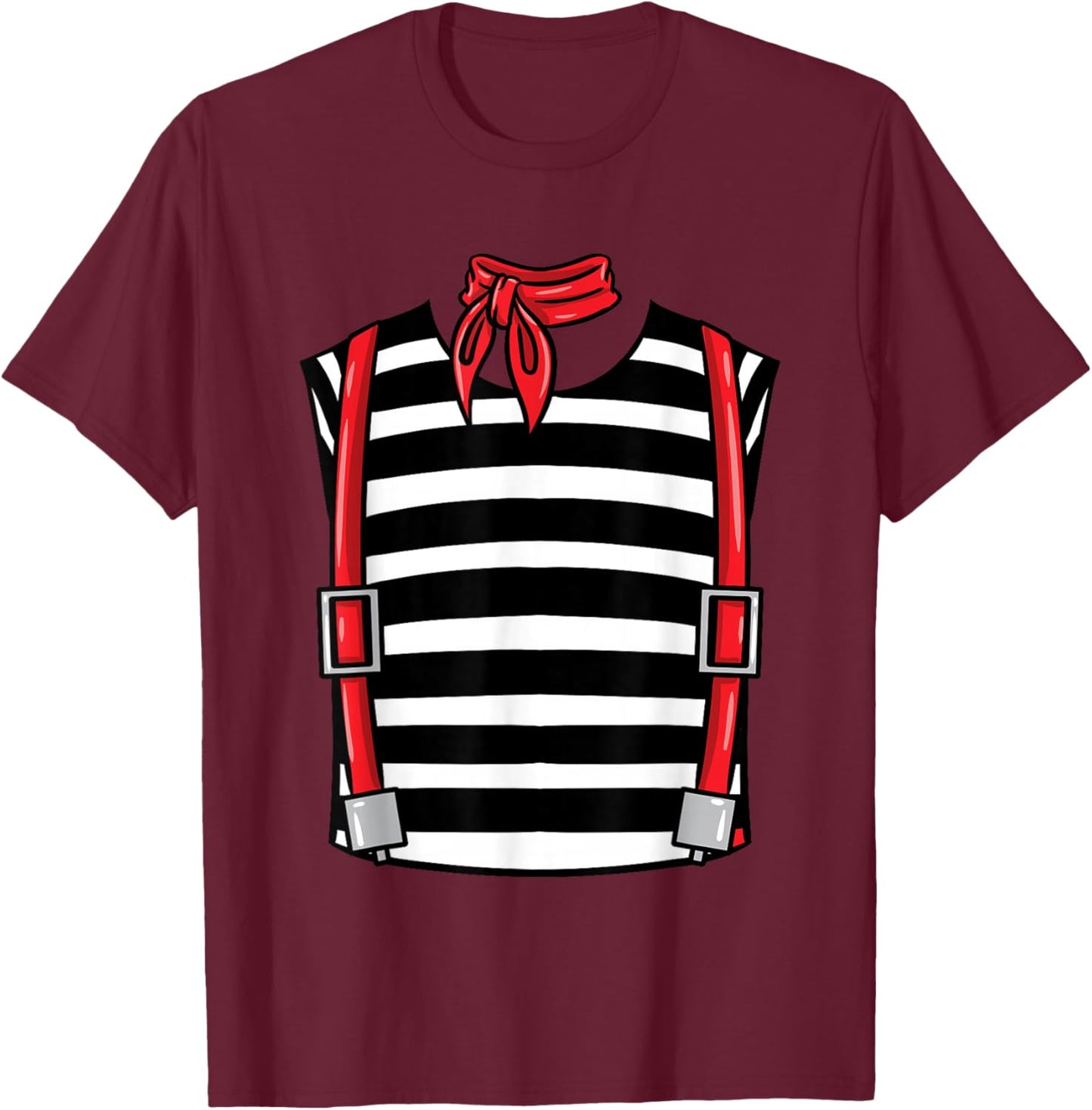 French Mime Costume Halloween T-Shirt - T-Shirt | Maroon