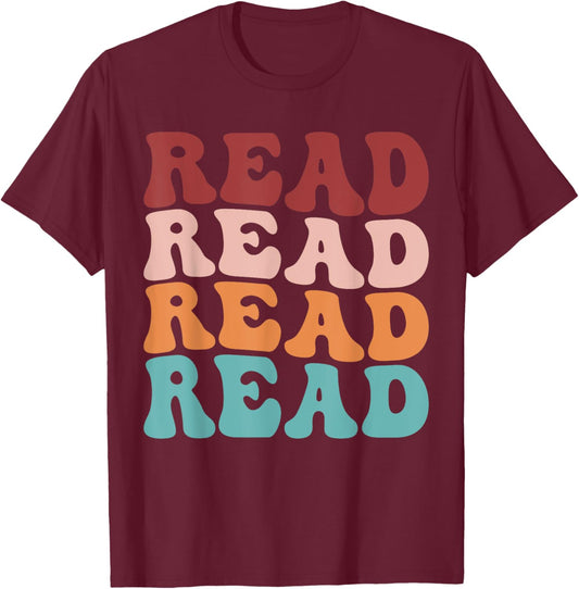Read School Librarian Life Teacher Reading Read Graphic T-Shirt - T-Shirt | Maroon
