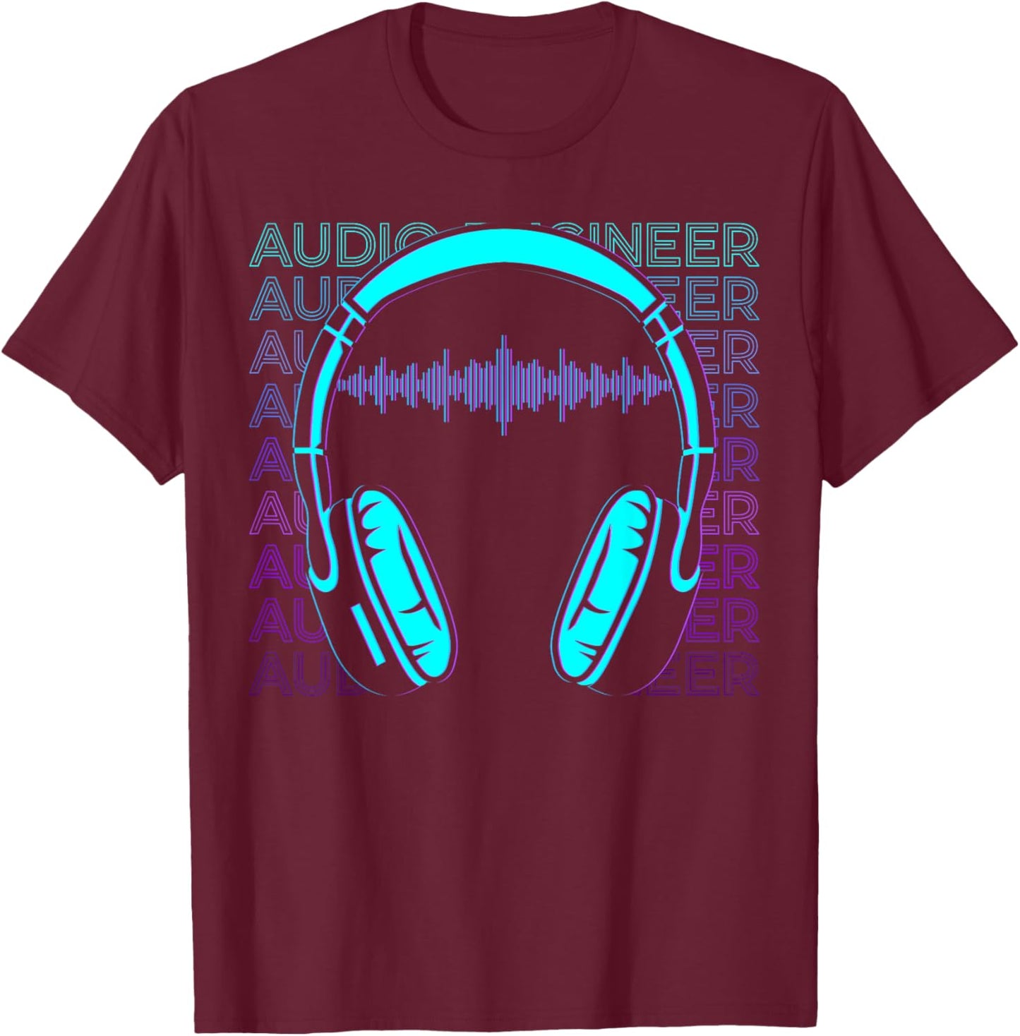 Audio Engineer Sound Engineer Retro Audio Engineer T-Shirt - T-Shirt | Maroon