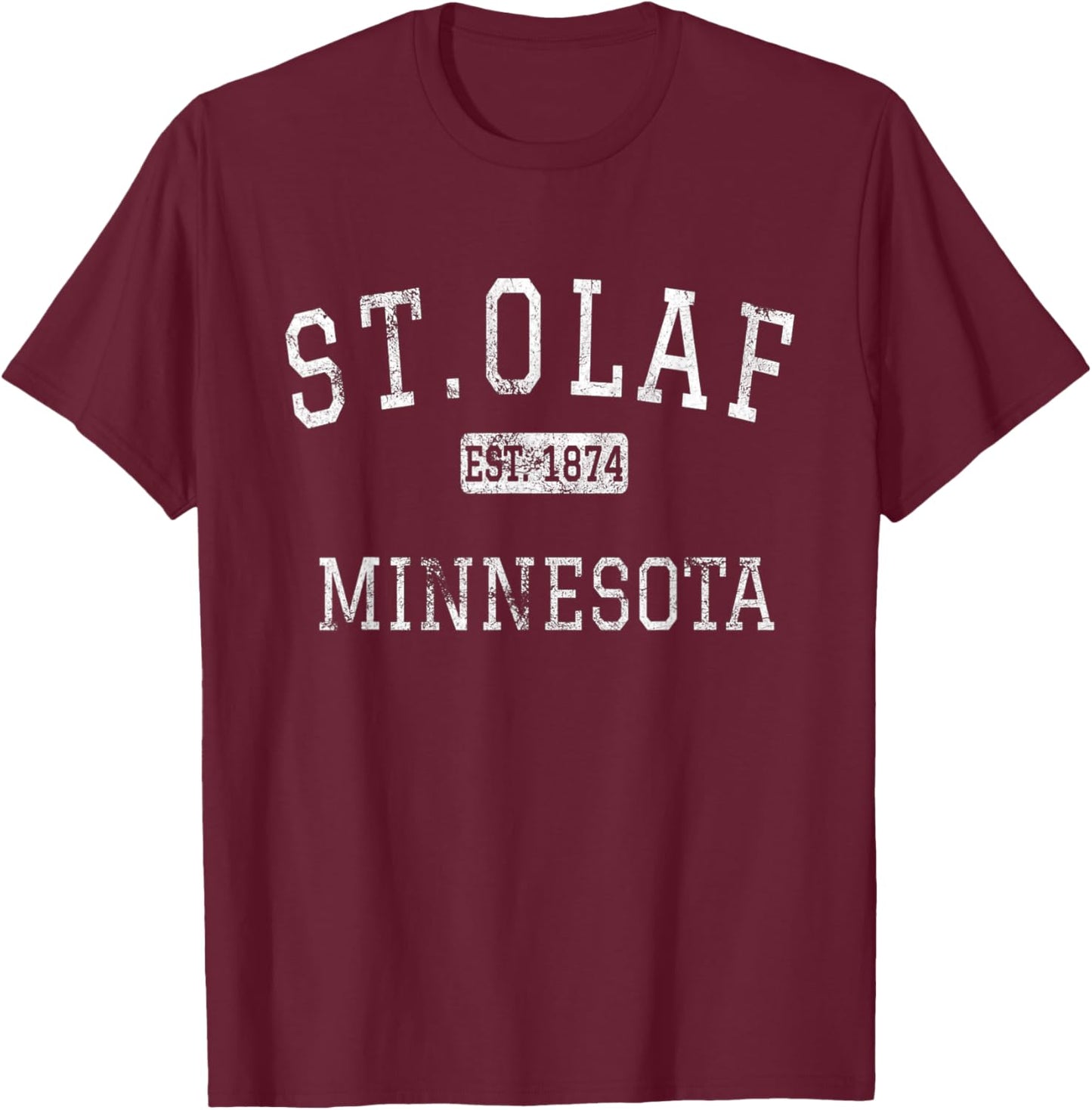 St.Olaf Minnesota MN Vintage T-Shirt - T-Shirt | Maroon