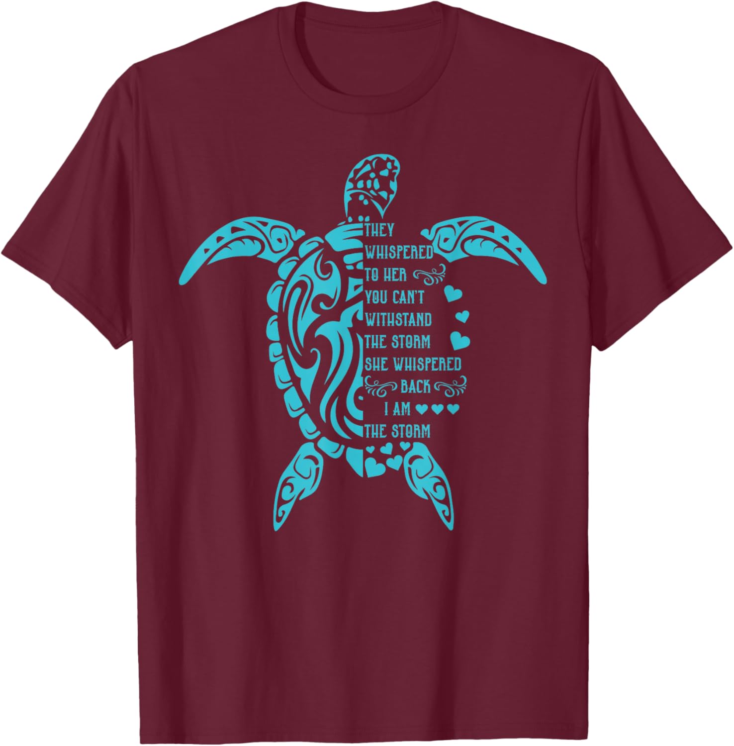 Hawaiian Sea Turtle Funny Turtles Gifts For Girls, Women T-Shirt - T-Shirt | Maroon