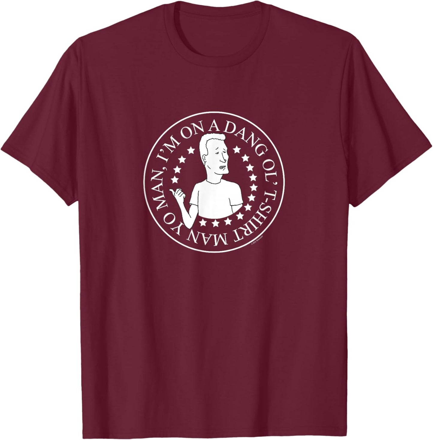 King of The Hill Boomhauer Dang Ol' Cartoon T-Shirt - T-Shirt | Maroon