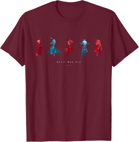 Devil May Cry20th Dante T-Shirt - T-Shirt | Maroon