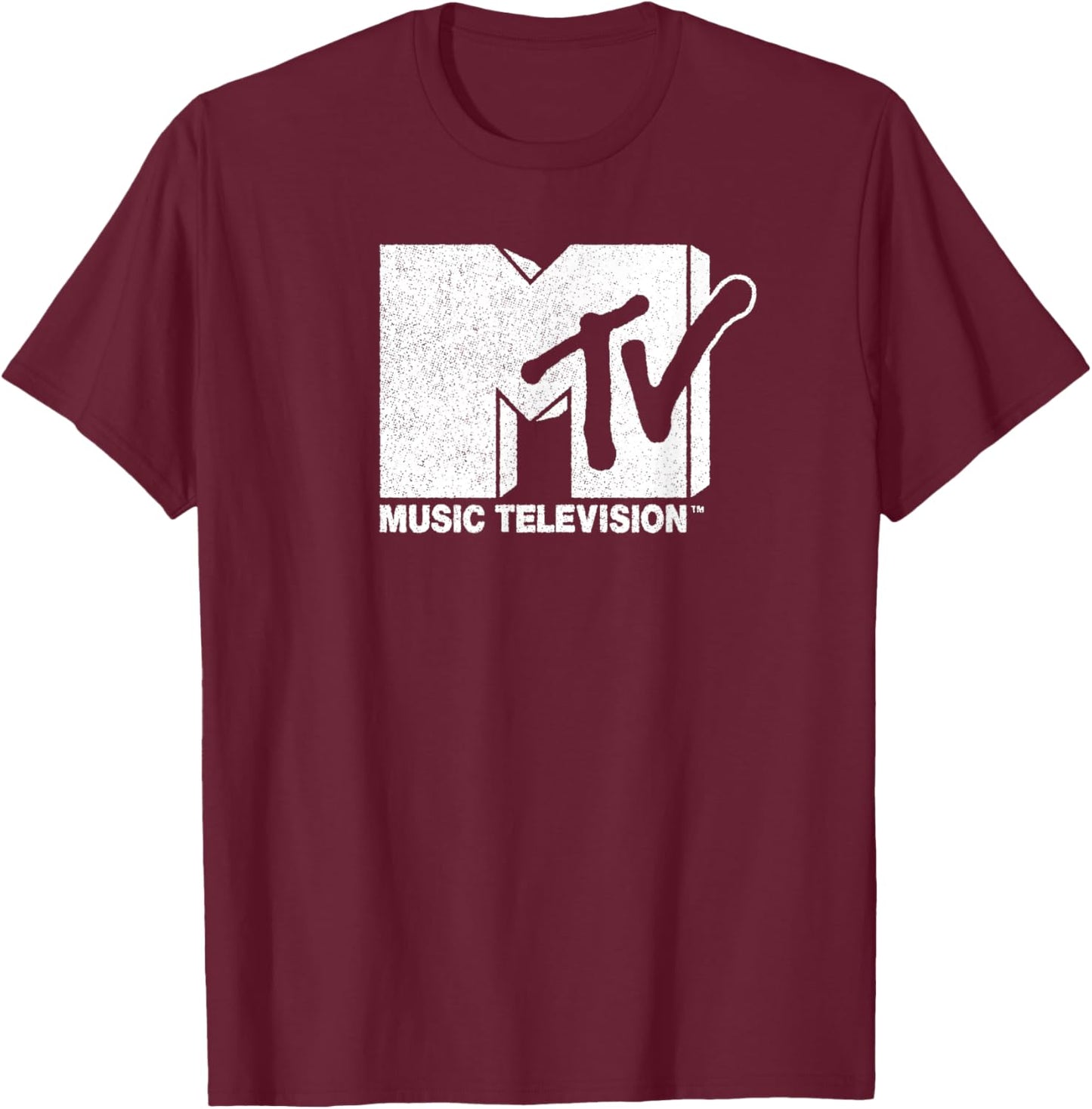MTV Classic Distressed Logo T-Shirt - T-Shirt | Maroon