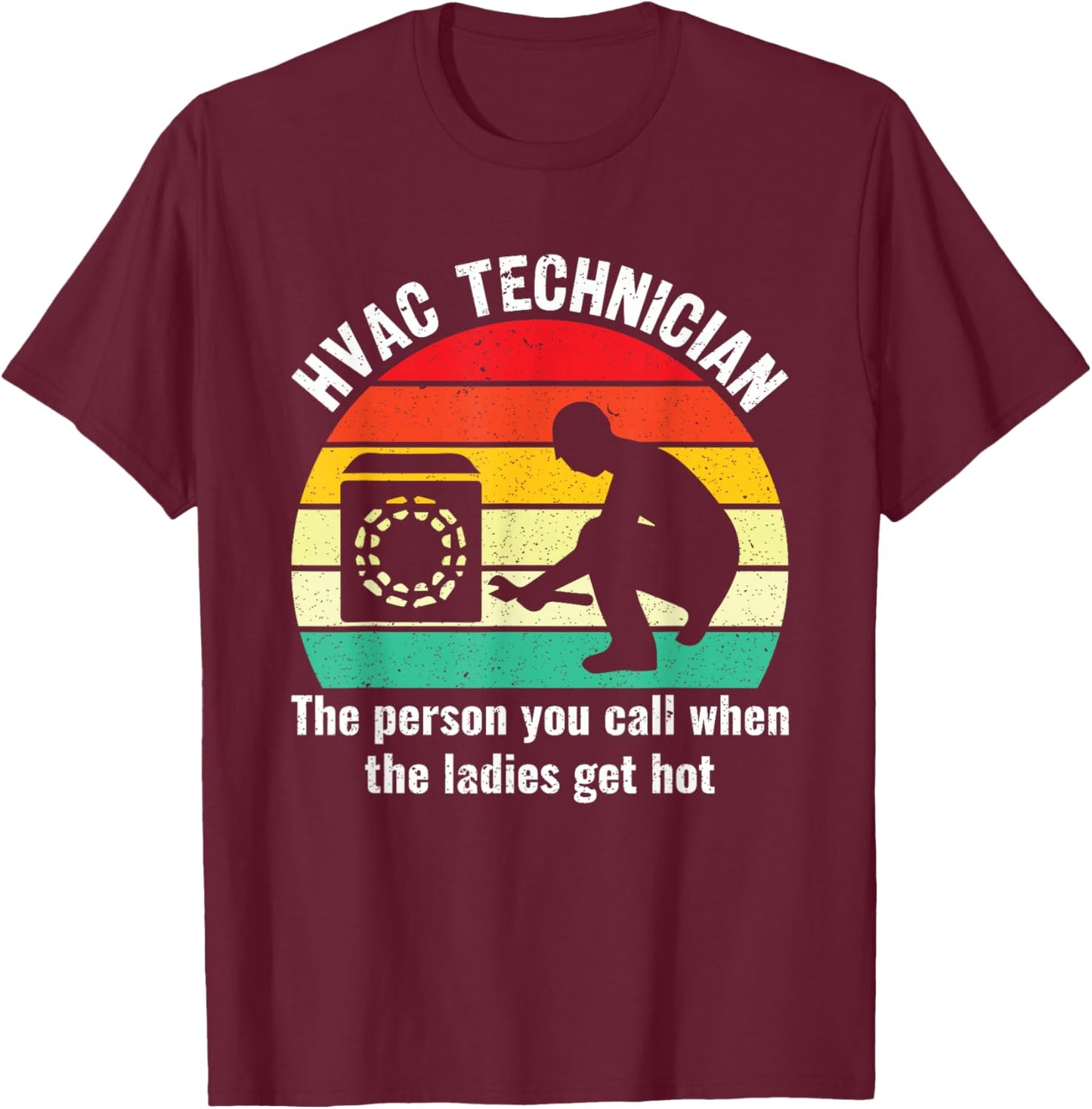 Funny HVAC Technician Definition HVAC Tech T-Shirt - T-Shirt | Maroon