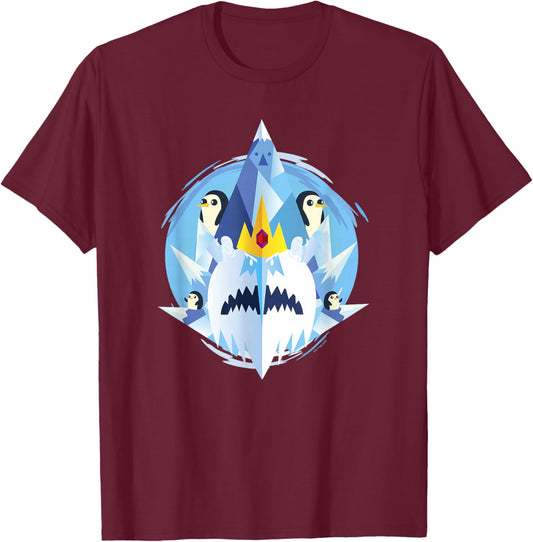 Adventure Time Ice King Big Face T-Shirt - T-Shirt | Maroon