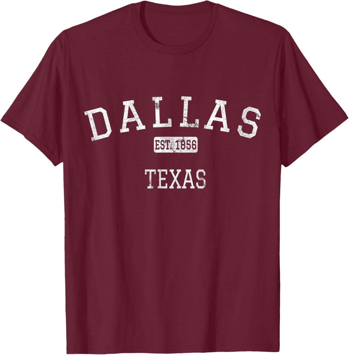 Dallas Texas TX Vintage T-Shirt - T-Shirt | Maroon