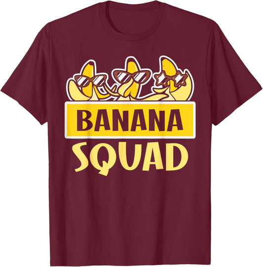 Funny Banana Squad Shirt That’s Bananas Halloween Costume T-Shirt - T-Shirt | Maroon