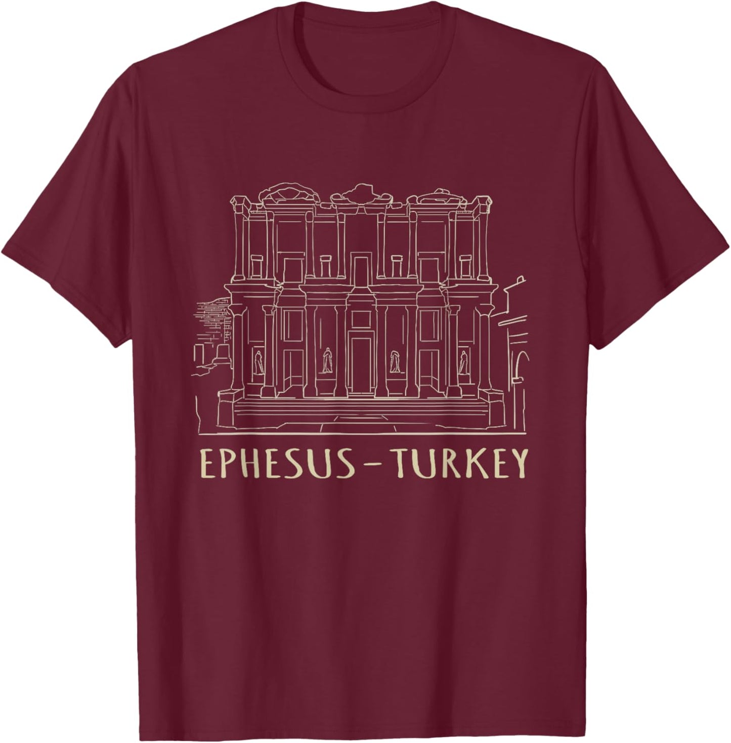 Ephesus Turkey T-Shirt - T-Shirt | Maroon