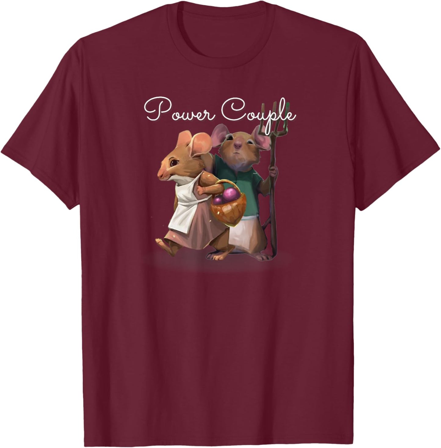 Power Couple - Everdell Board Game T-Shirt - T-Shirt | Maroon
