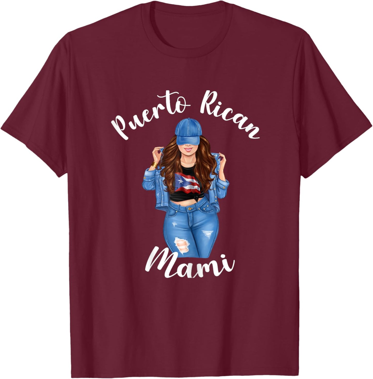 Puerto Rican Mami Funny Puerto Rico Woman Sassy Cute Cool T-Shirt - T-Shirt | Maroon