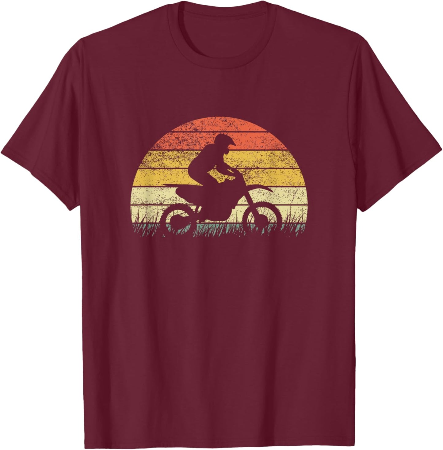 Motocross Bike Vintage Dirtbike MX Racing Retro Dirt Bike T-Shirt - T-Shirt | Maroon