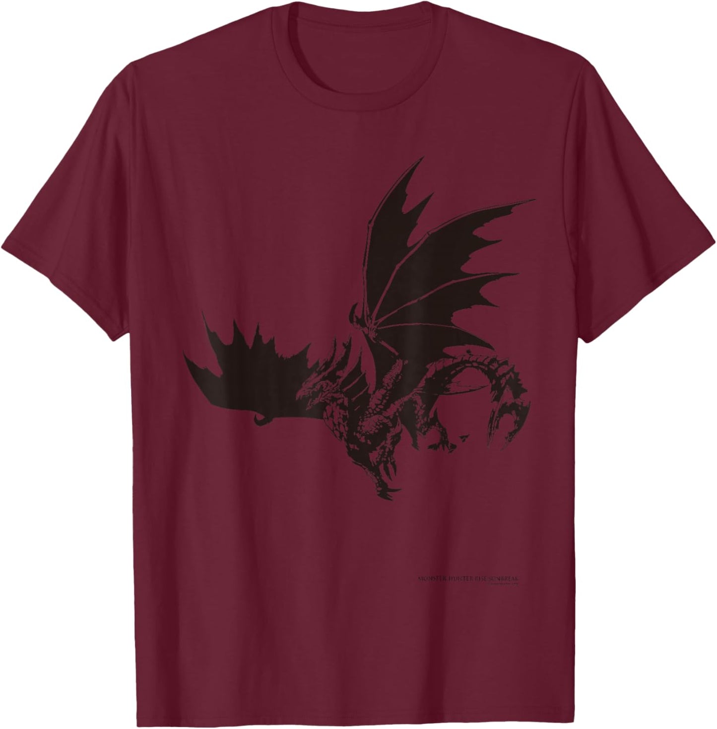 MONSTER HUNTER RISE：SUNBREAK Malzeno illustration T-Shirt - T-Shirt | Maroon