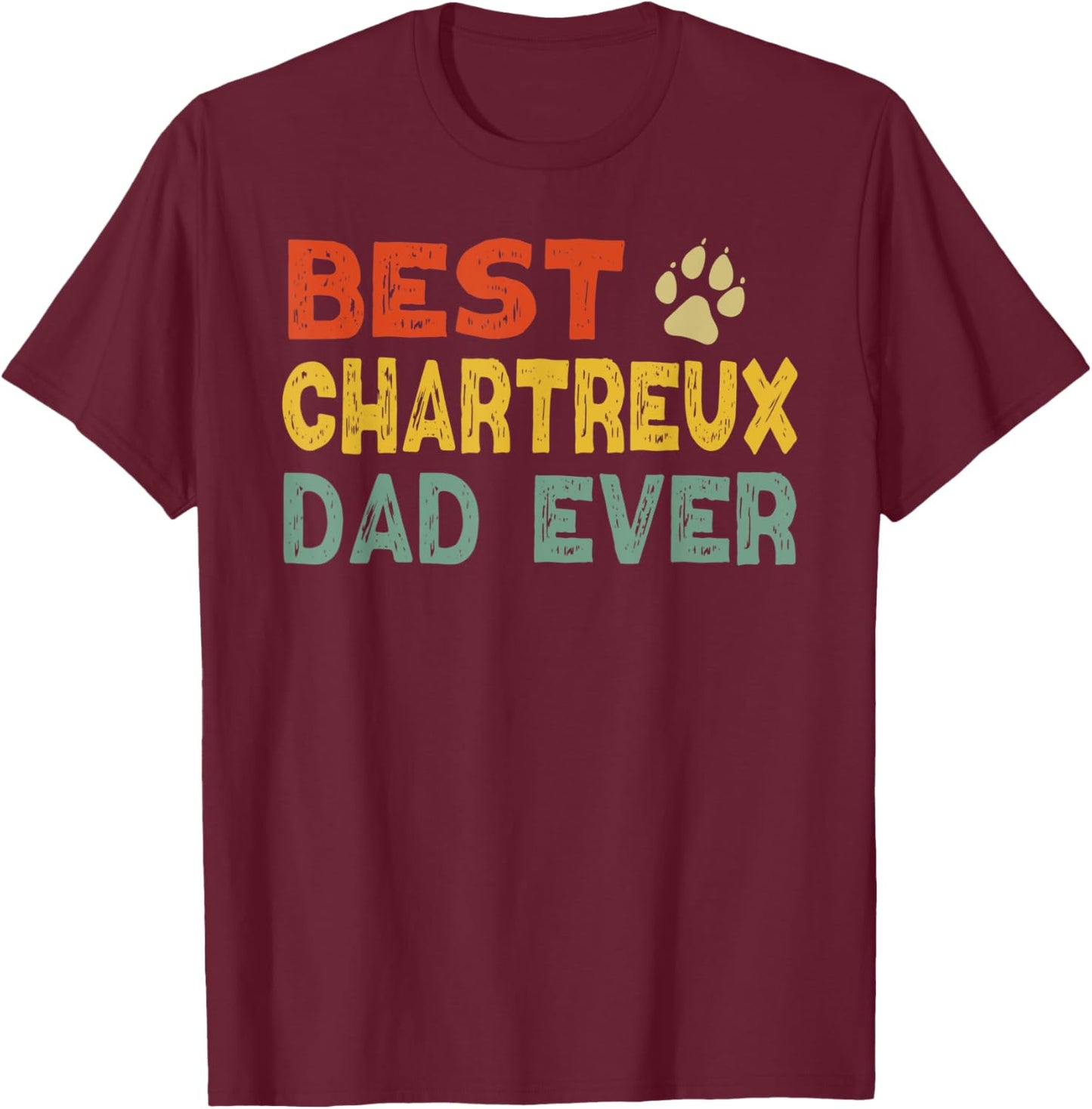 Chartreux Cat Dad Owner Breeder Lover Kitten T-Shirt - T-Shirt | Maroon
