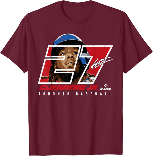 Vladimir Guerrero Jr. - Silhouette Vlad Toronto MLBPA T-Shirt - T-Shirt | Maroon