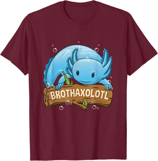 Brothaxolotl Brother Axolotl Boys Kids T-Shirt - T-Shirt | Maroon