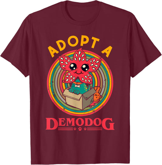 Adopt A Demodog Funny Dog Lovers Women T-Shirt - T-Shirt | Maroon