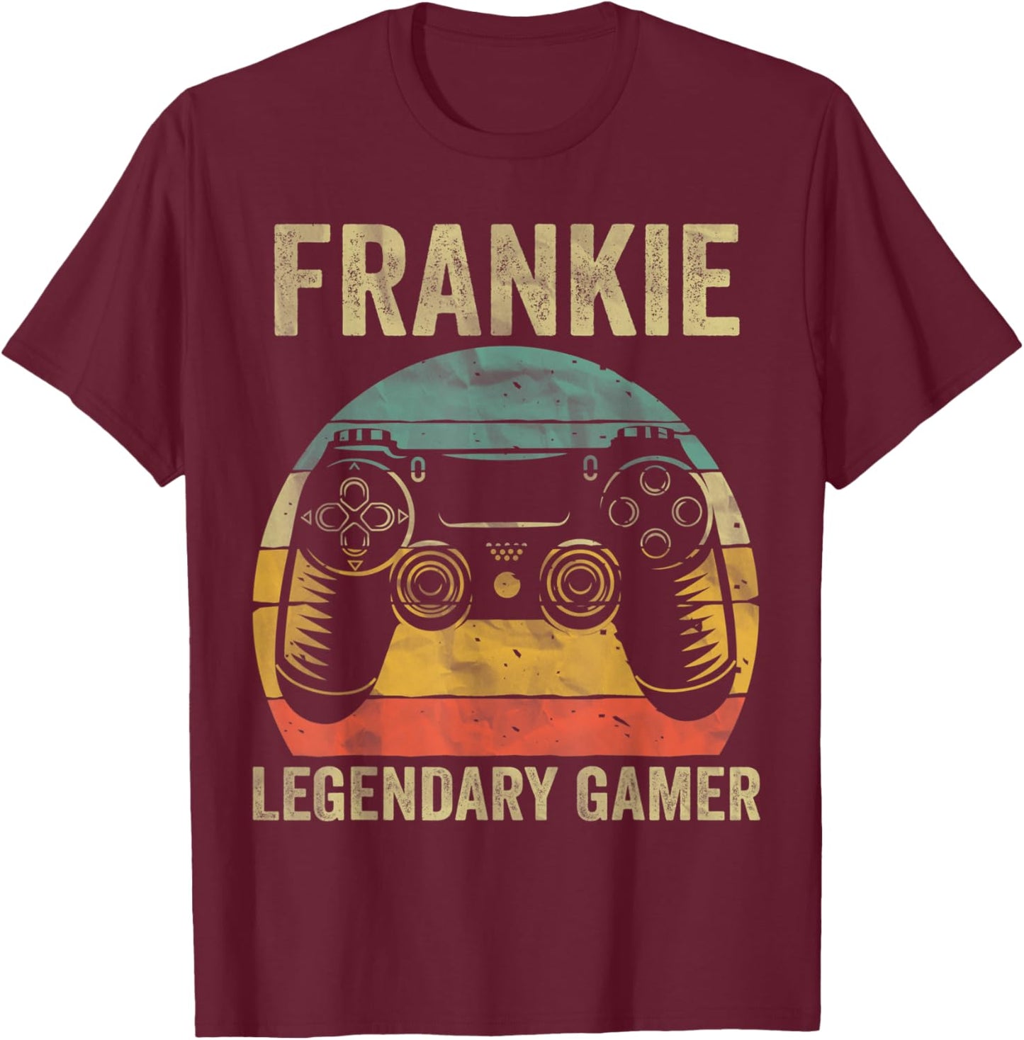 Personalized Legendary Gamer Shirt Frankie Name Video Gamer T-Shirt - T-Shirt | Maroon