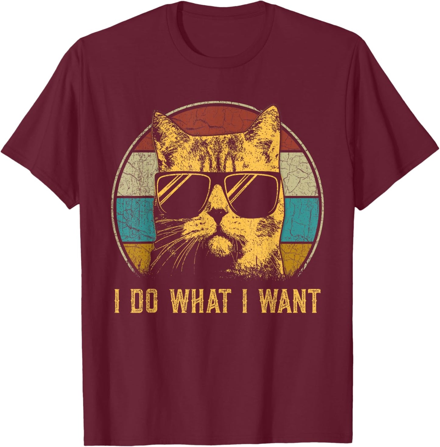 Cat themed men funny I do what I want cat T-Shirt - T-Shirt | Maroon