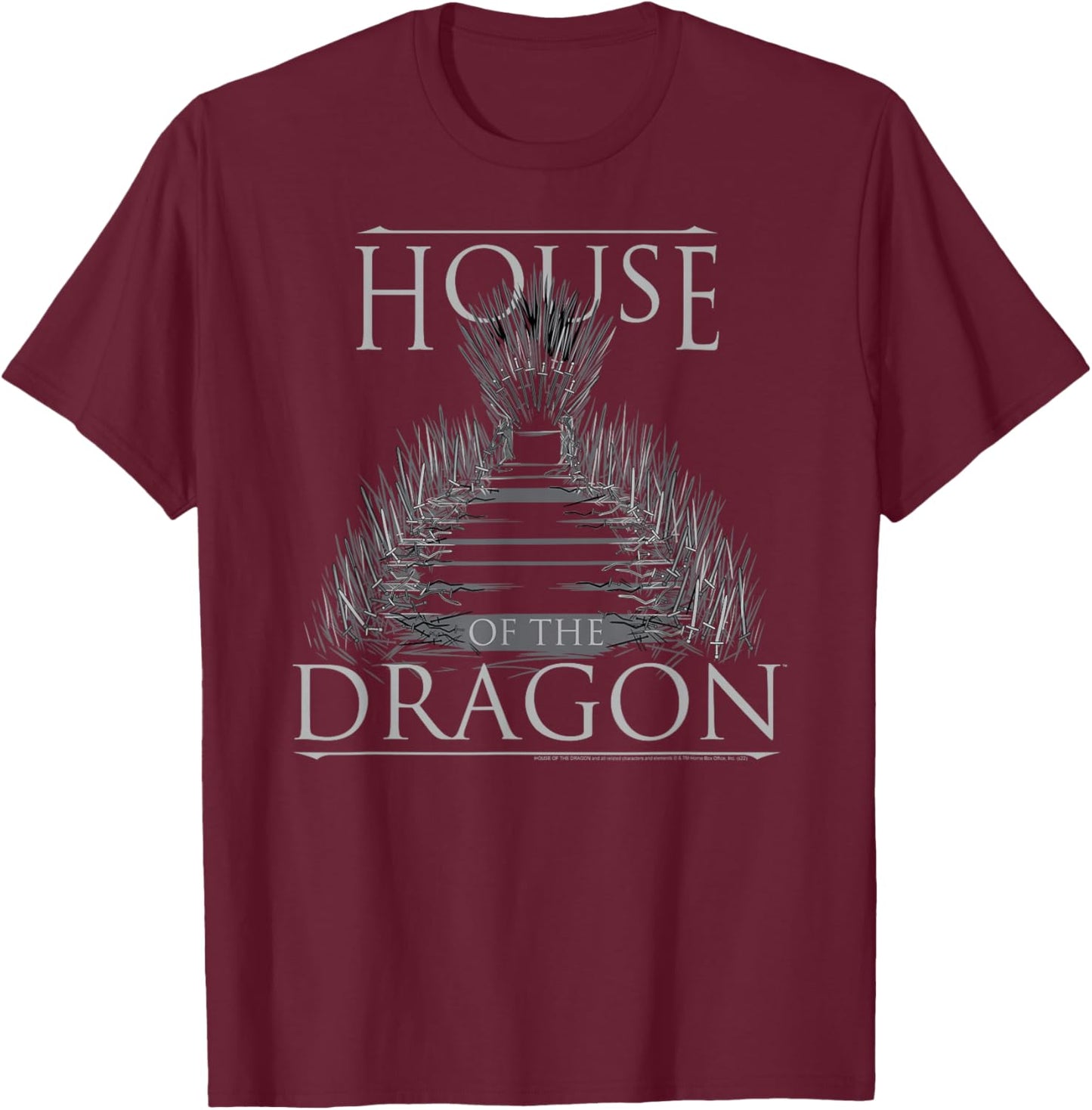 House of the Dragon The Iron Throne T-Shirt - T-Shirt | Maroon