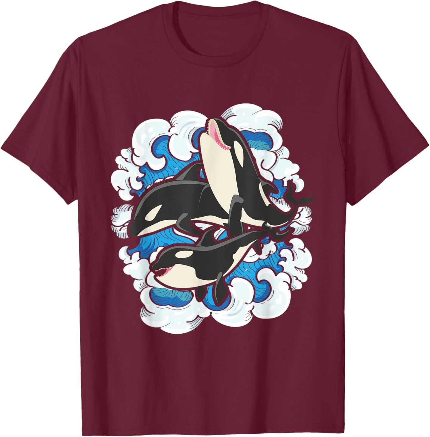 Whale Splash - Whale Lover Whales Marine Biologist Aquarist T-Shirt - T-Shirt | Maroon