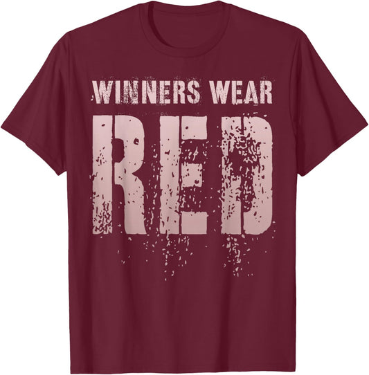 Vintage WINNERS WEAR RED Summer Camp Let's Go Team War Game T-Shirt - T-Shirt | Maroon