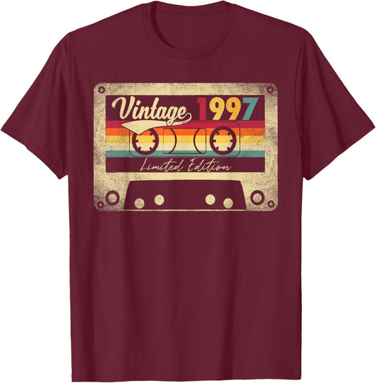 Limited Edition Vintage Best Of 1997 25th Birthday Gift T-Shirt - T-Shirt | Maroon