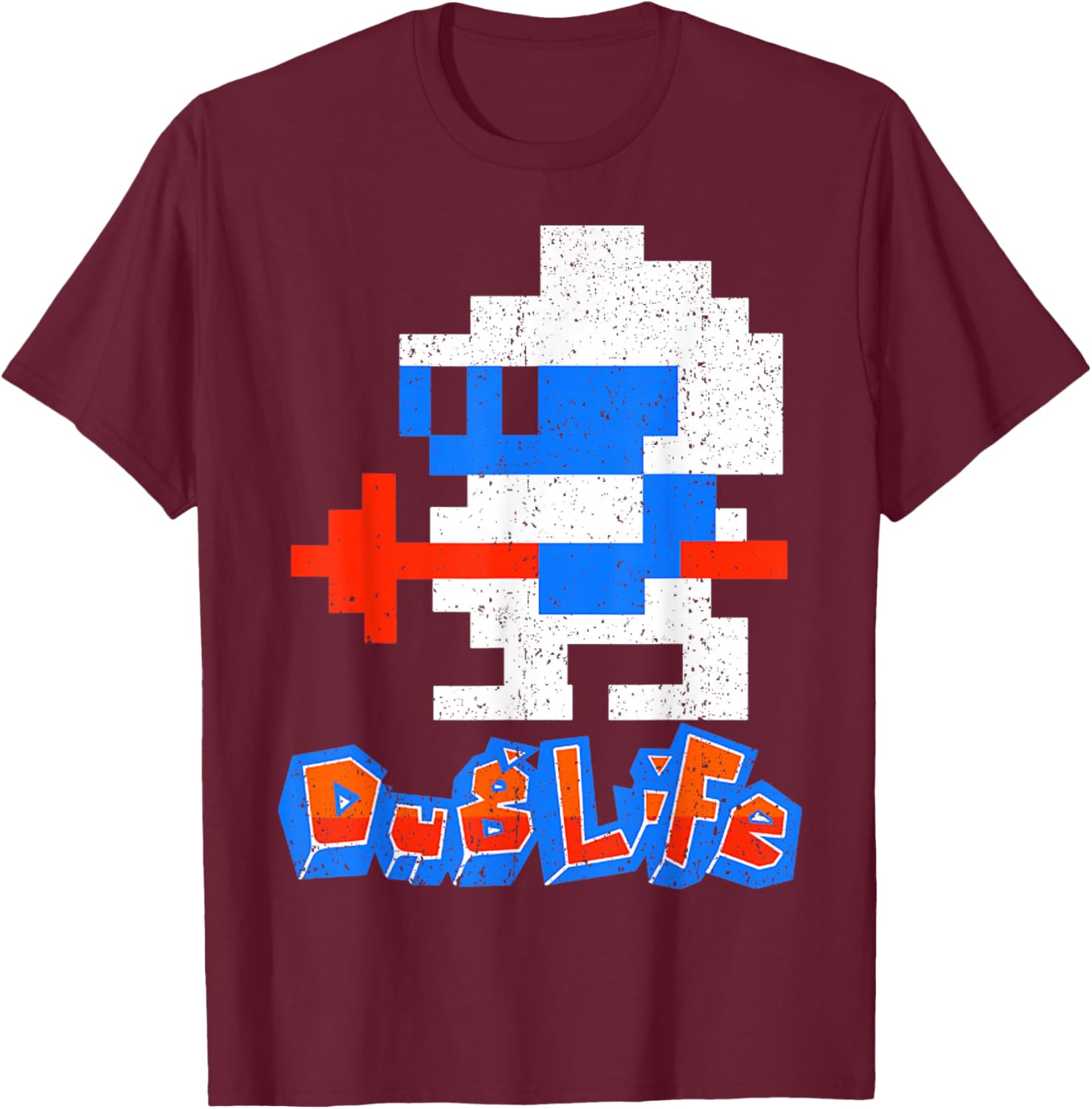Vintage Dug Life T-Shirt - T-Shirt | Maroon