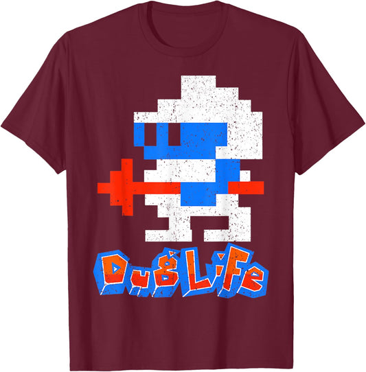 Vintage Dug Life T-Shirt - T-Shirt | Maroon